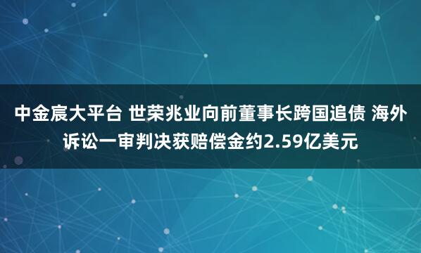 中金宸大平台 世荣兆业向前董事长跨国追债 海外诉讼一审判决获赔偿金约2.59亿美元